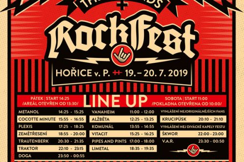 The Legends Rockfest Hořice zveřejňuje časový rozpis: programu vévodí Zemětřesení a Škwor